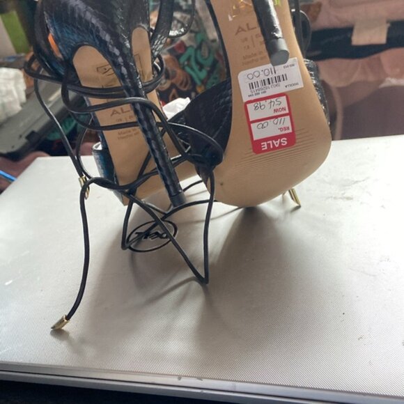 Aldo Black Strappy Heels - Picture 5 of 7